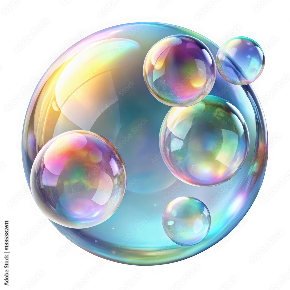 A cluster of iridescent soap bubbles, showcasing bright colors and reflections, creating a whimsical and playful atmosphere. A cluster of iridescent soap bubbles, showcasing bright colors and reflections, creating a whimsical and playful atmosphere.