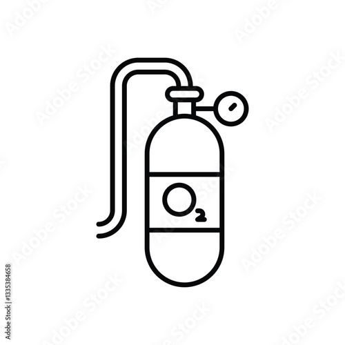 Oxygen Cylinder Vector icon