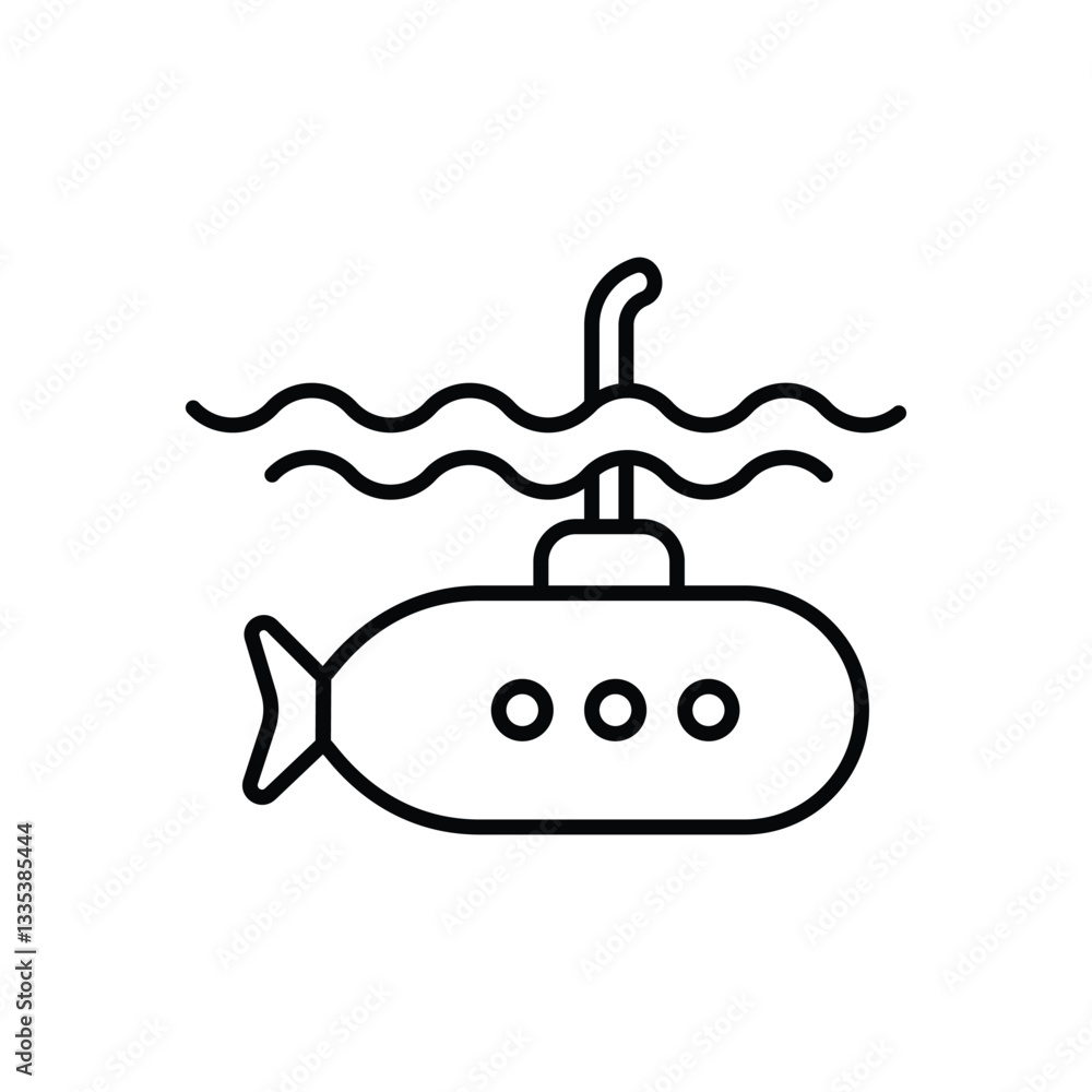 Submarine Vector icon Submarine Vector icon