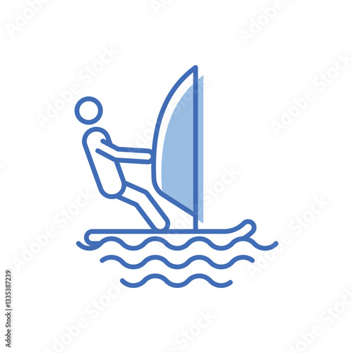 Windsurfing Vector icon
