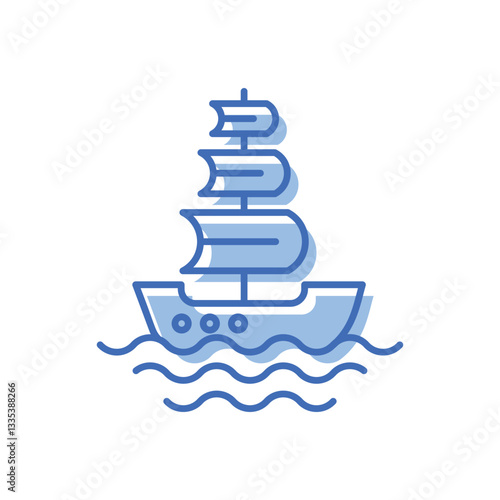 Sailing Ship Vector icon