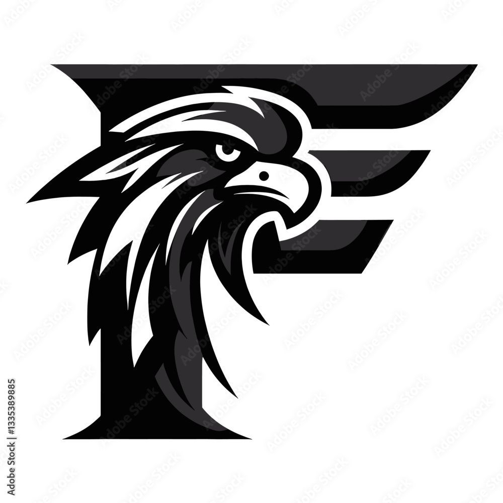 Fototapeta premium Prime Black Eagle Logo for Professional Branding