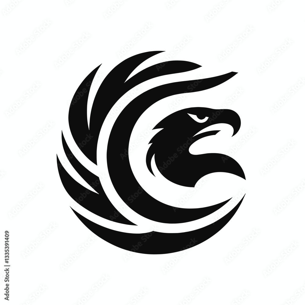Classic Black Eagle Logo for Professional Branding Classic Black Eagle Logo for Professional Branding