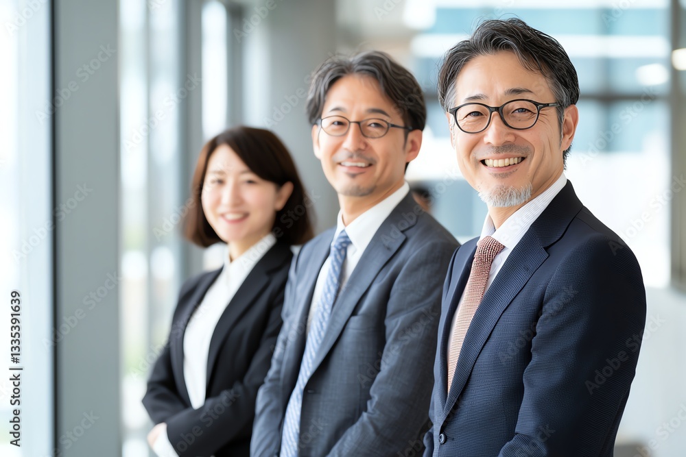A professional team stands confidently in a modern office space, showcasing teamwork and collaboration. The image highlights diversity and ambition in the workplace. A professional team stands confidently in a modern office space, showcasing teamwork and collaboration. The image highlights diversity and ambition in the workplace.