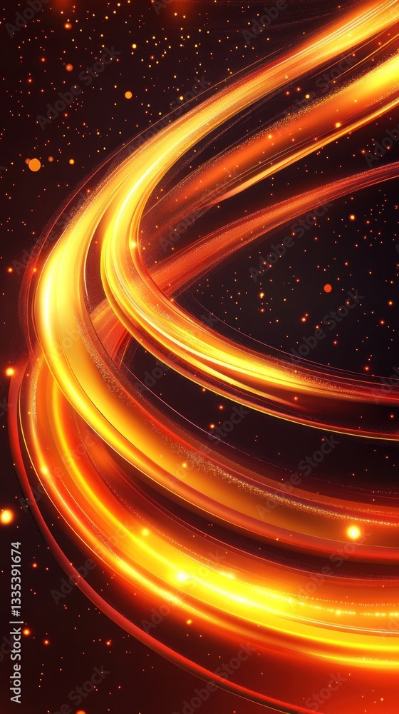 Fototapeta premium Vibrant Swirls of Light Against a Dark Background