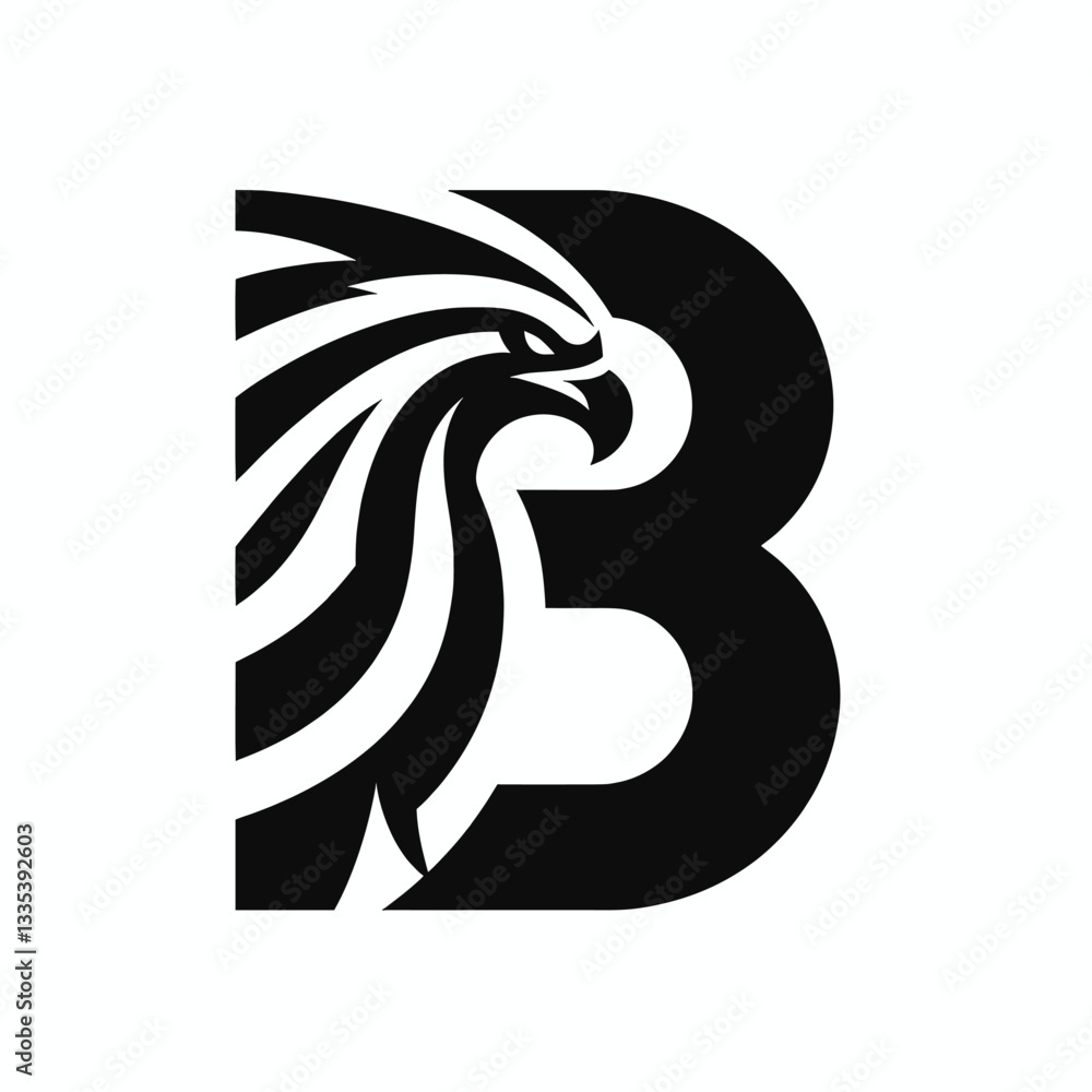 Fototapeta premium Customizable Eagle Logo Adaptable for Any Brand