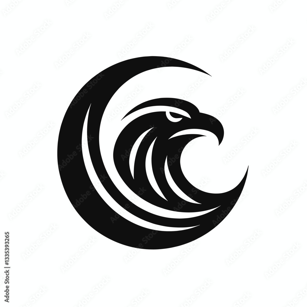 Mighty Black Eagle Logo for Professional Branding Mighty Black Eagle Logo for Professional Branding