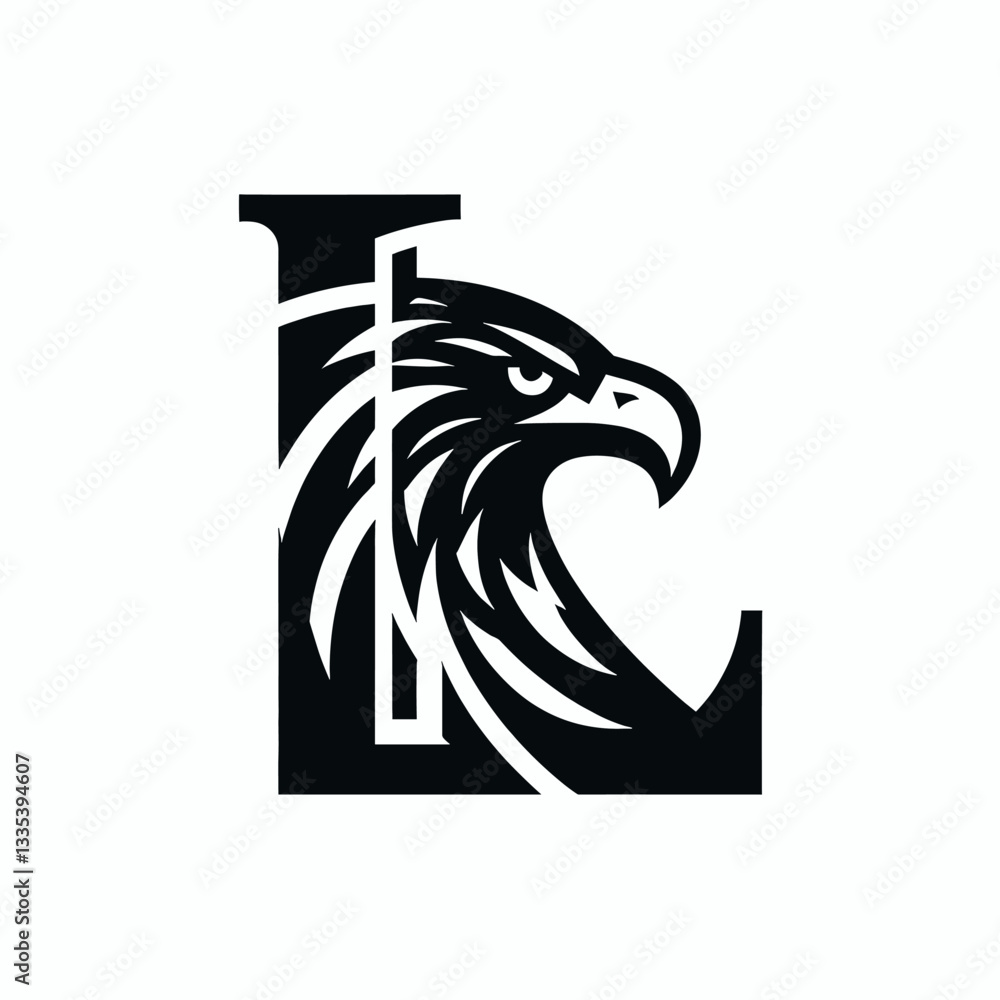 Naklejka premium Versatile Black Eagle Logo for Professional Branding