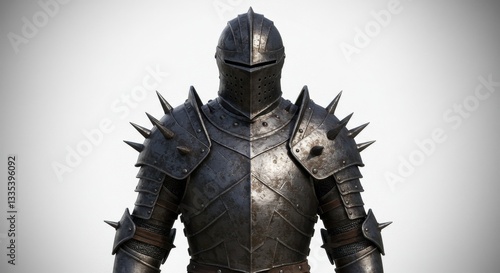 Menacing Armored Knight in Metal and Steel