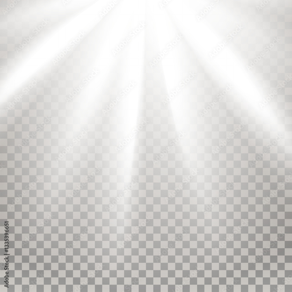 Glowing light burst, Optical white light effect. png Vector lens glare leakage glare reflection effect.