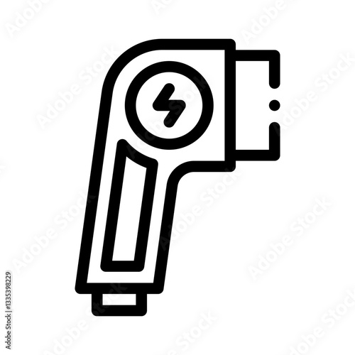 EV charging plug line icon