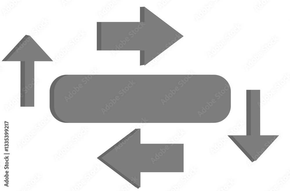 Multicolor 3D Empty Tab Buttons with Four Directional Transparent Arrows Set Multicolor 3D Empty Tab Buttons with Four Directional Transparent Arrows Set