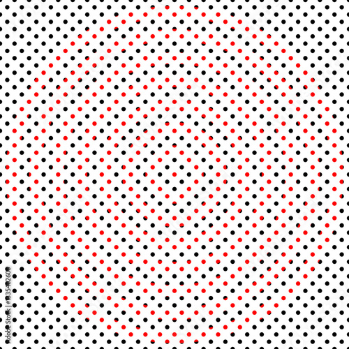 Surface pattern with symmetric geometric ornament. Round spots texture. Circles abstract background. Polka dot motif. For digital paper, textile print, web design. Vector art illustration