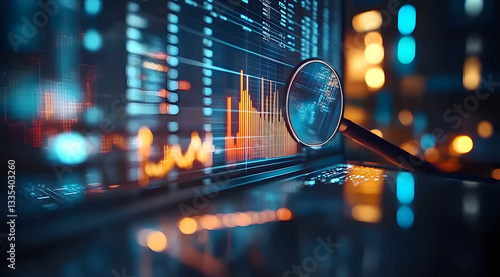 Wallpaper Mural Business audit stock financial finance management on analysis data strategy with graph accounting marketing or report chart economy investment research profit concept Torontodigital.ca