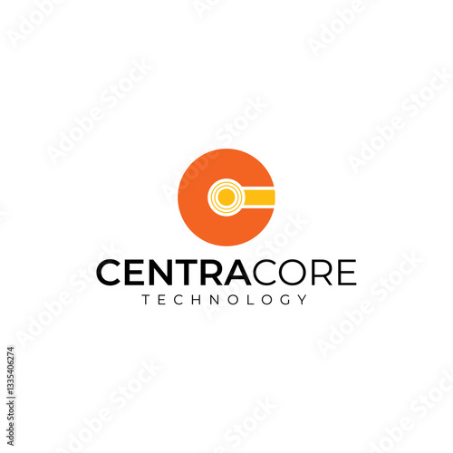 A futuristic Centra Core Technology logo with geometric balance and vector branding.