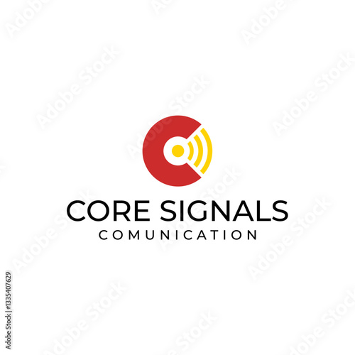 A dynamic logo for Core Signals Communication showing strong networking and connectivity with vector-based design.