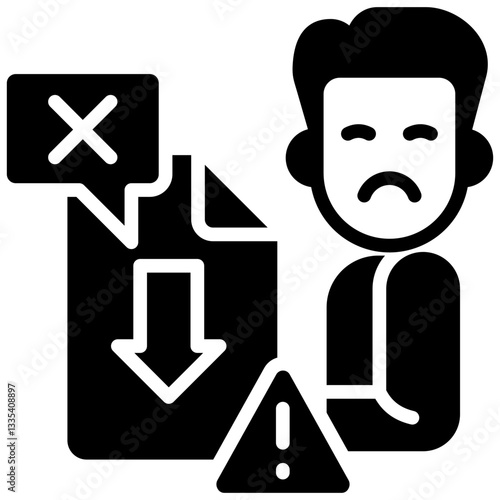 Failure glyph icon