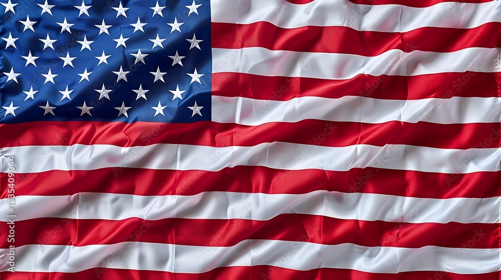 Fototapeta premium Close-up american flag,studio shot.