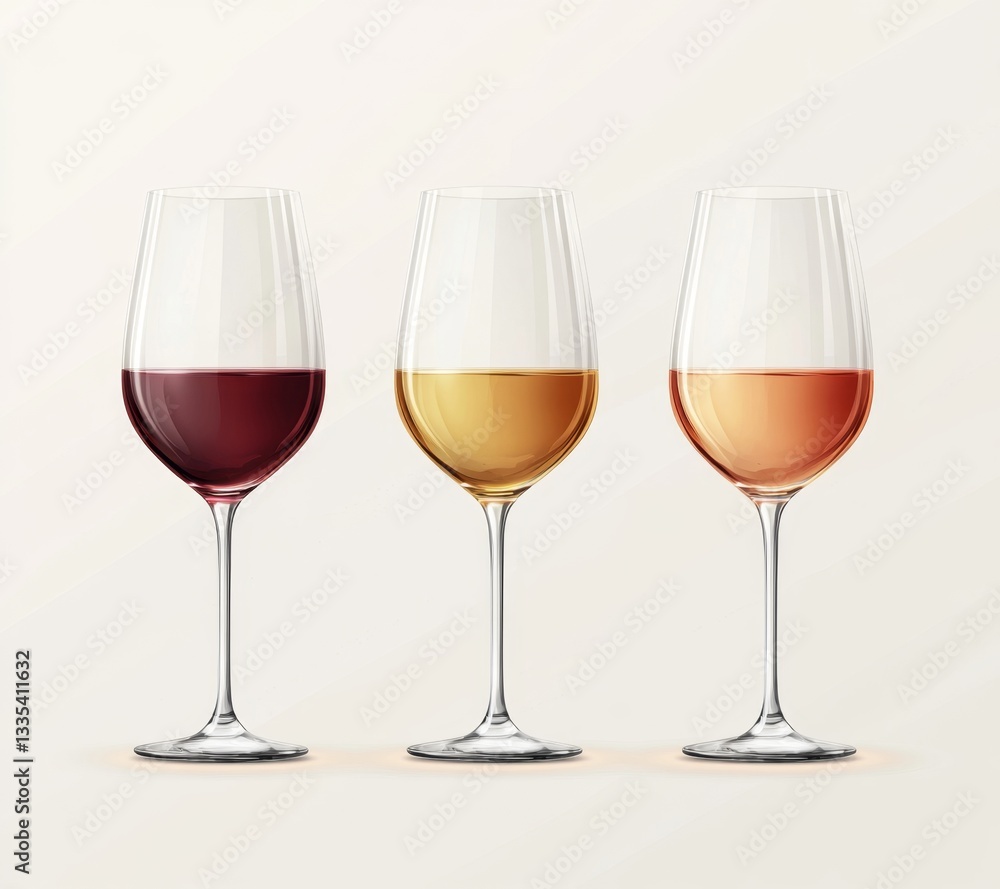 Wine glasses of red, white, and ros? Wine glasses of red, white, and ros?