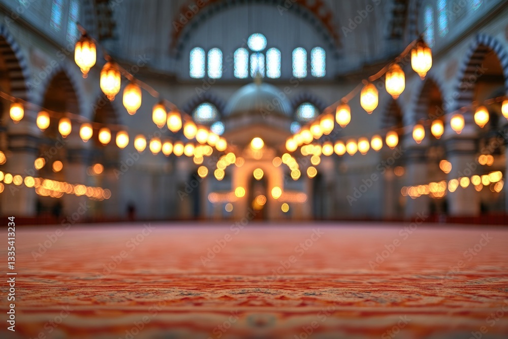 Obraz premium A spacious room filled with a soft carpet and multiple light sources