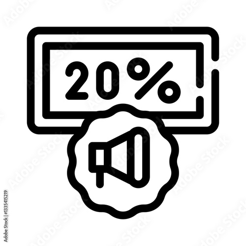 clearance sale line icon