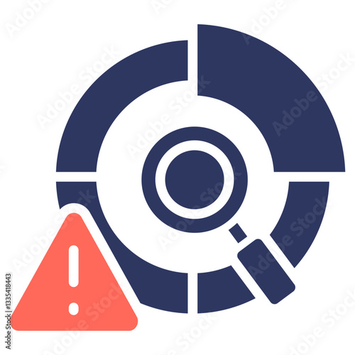 Risk Assessment glyph color icon