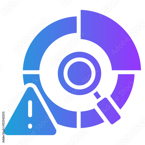 Risk Assessment glyph gradient icon