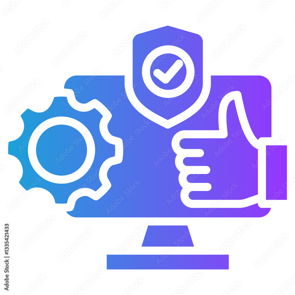 System Reliability glyph gradient icon System Reliability glyph gradient icon