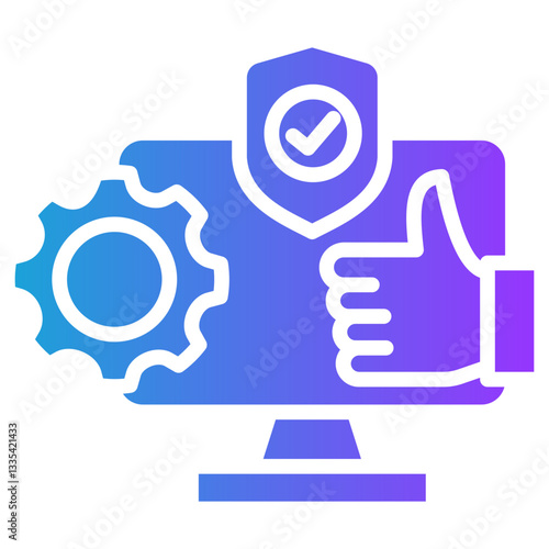 System Reliability glyph gradient icon