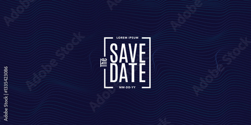 Save the date banner. Can be used for business, marketing and advertising. logo graphic design of event summit made for Technology and upcoming events