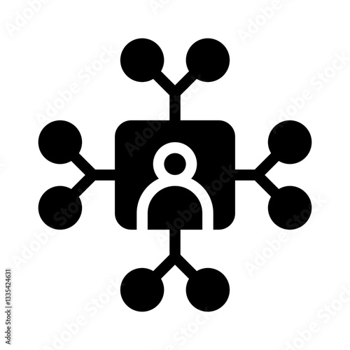 blockchain glyph icon