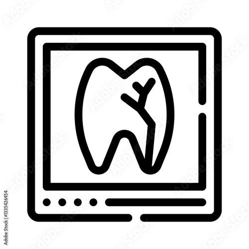 dental X ray line icon