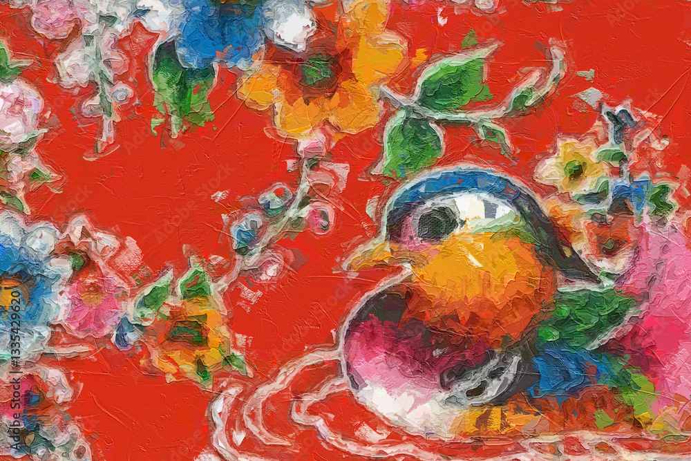 Various oil paintings, flowers, roses, peonies, phoenixes, mandarin ducks, butterflies, chrysanthemums, beautiful ones Various oil paintings, flowers, roses, peonies, phoenixes, mandarin ducks, butterflies, chrysanthemums, beautiful ones