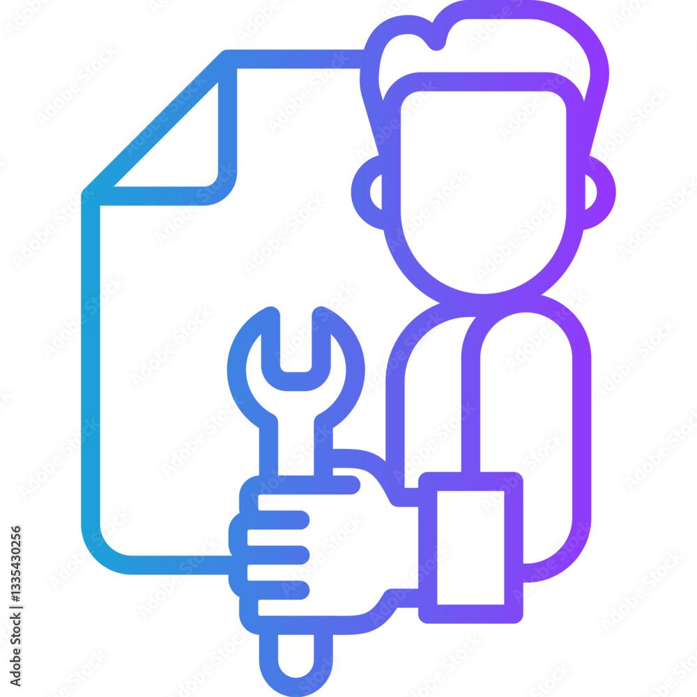 Maintainability line gradient icon Maintainability line gradient icon