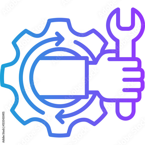 Reliability Engineering line gradient icon
