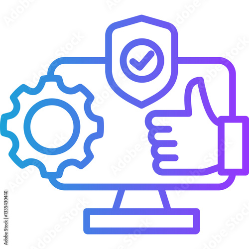 System Reliability line gradient icon