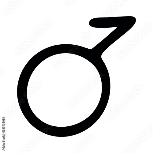 Hand drawn demiboy gender identity icon Symbol used to represent sex and gender