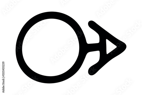Hand drawn aliagender gender identity icon Symbol used to represent sex and gender