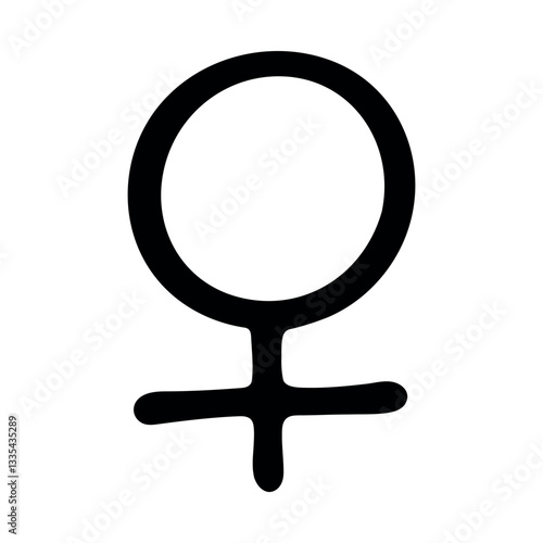 Hand drawn femme gender identity icon Symbol used to represent sex and gender