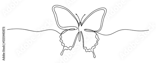 single line butterfly divider