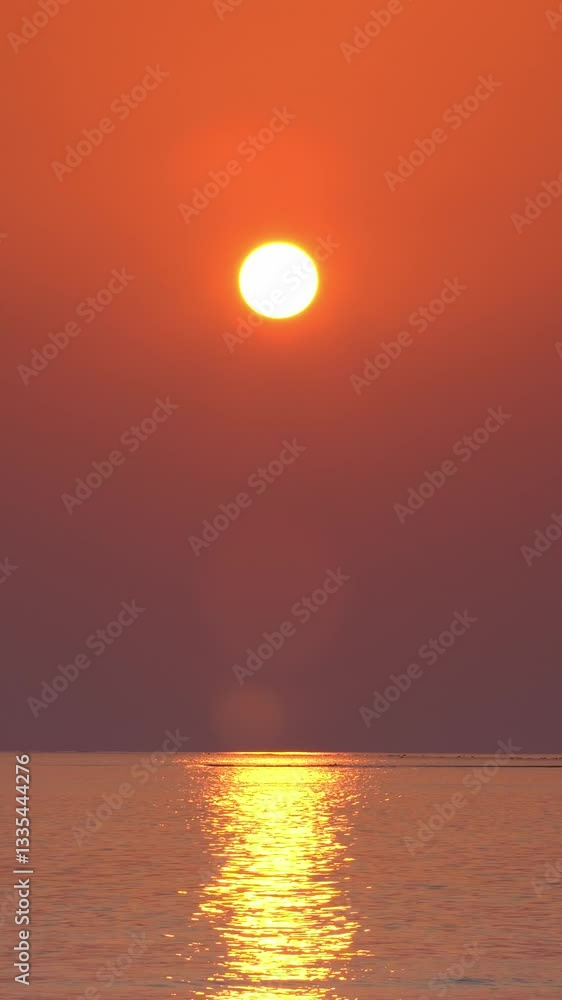 View at sunset on tropical sea. Travel destination. vertical footage View at sunset on tropical sea. Travel destination. vertical footage