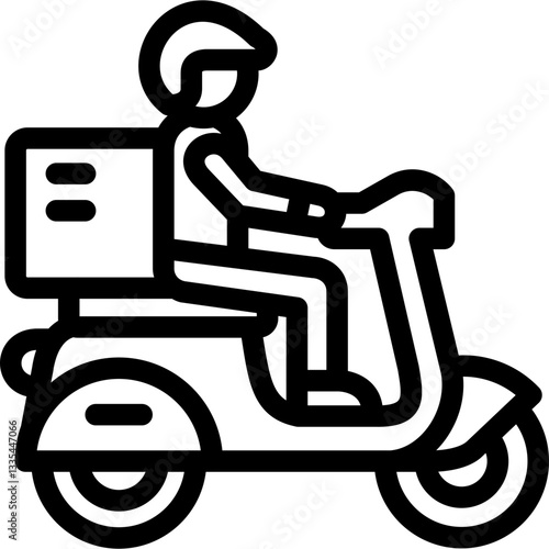 motorcycle delivery icon