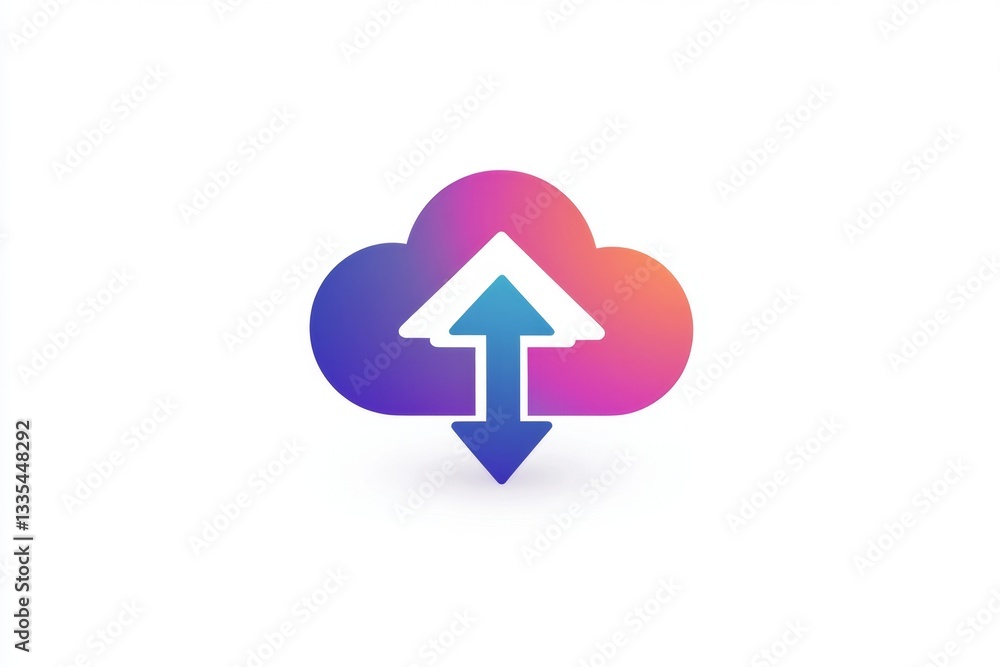 Cloud upload/download graphic Cloud upload/download graphic