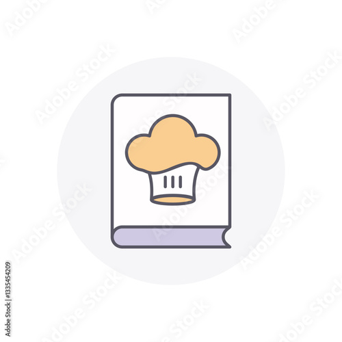 RECIPE BOOK vector icon stock illustration