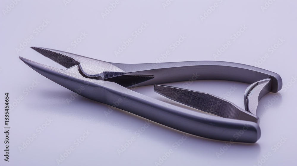 Obraz premium Precision Crafted Stainless Steel Tweezers for Detailed Work and Fine Manipulation Tasks