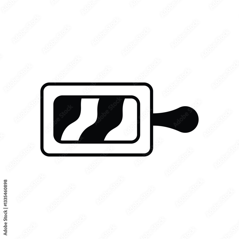 Fototapeta premium CUTTING BOARD vector icon stock illustration