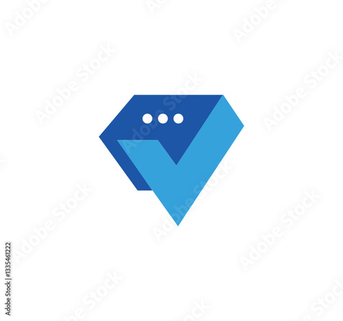 chat logo with checkmark - choice logo - verification logo