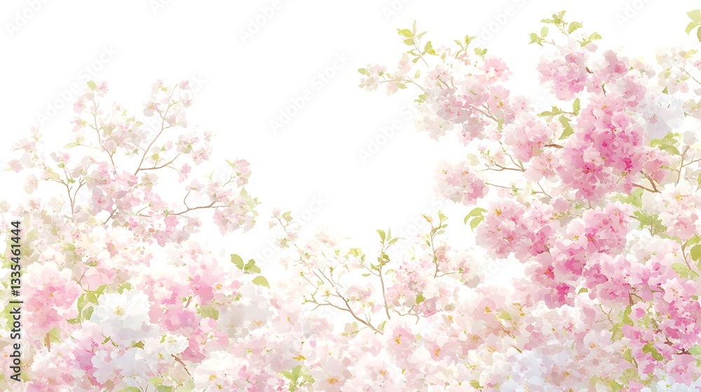 Soft pink cherry blossoms frame. Soft pink cherry blossoms frame.