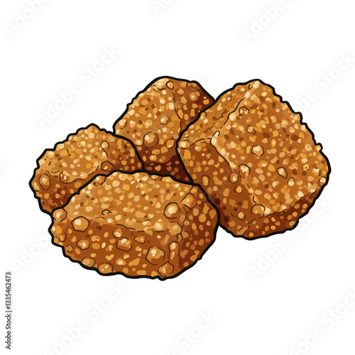brown sugar isolated on white