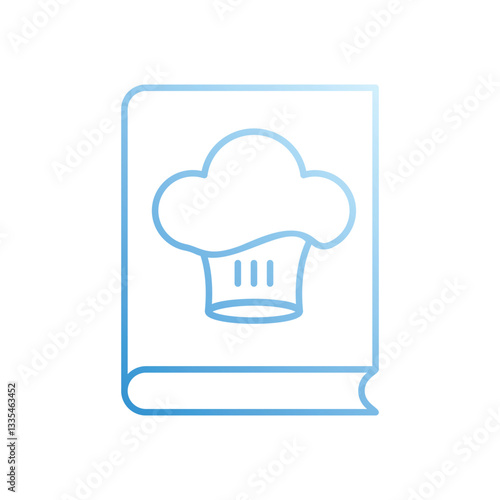 RECIPE BOOK vector icon stock illustration
